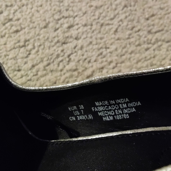 H&M Silver Metallic Leather Heels - Picture 4 of 8